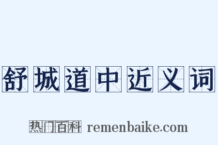 舒城道中近义词是什么意思的图片